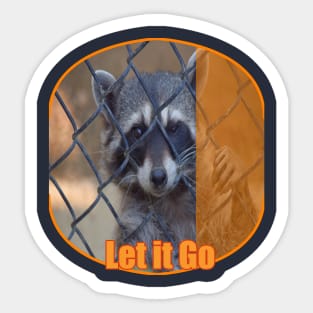 Caged animals Freedom Raccoon Sticker